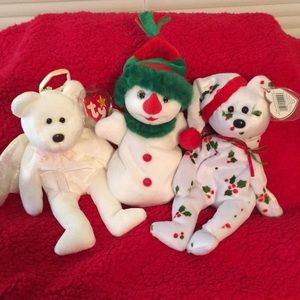 ty Beanie Babies lot of three.🎄❄️🎁❄️☃️❄️🎄